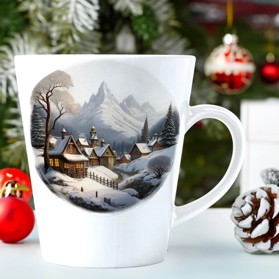 ŚWIĄTECZNY KUBEK LATTE 330ml PREZENT ŚWIĘTA ZIMOWY RENIFER JELEŃ MIKOŁAJ