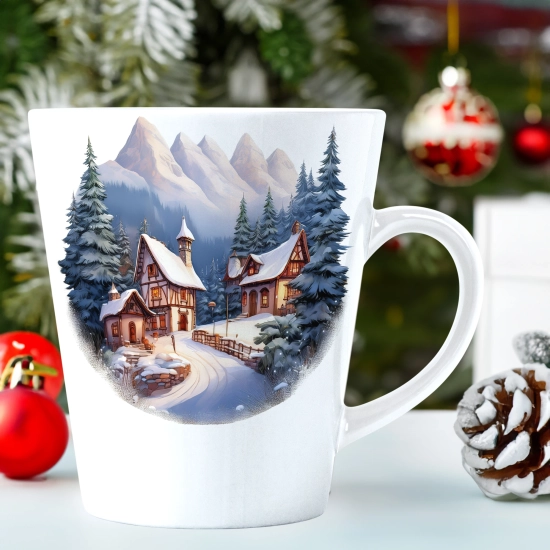 ŚWIĄTECZNY KUBEK LATTE 330ml PREZENT ŚWIĘTA ZIMOWY RENIFER JELEŃ MIKOŁAJ