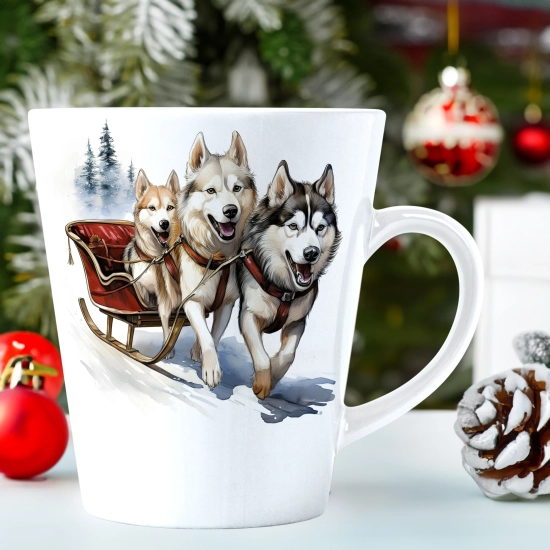 ŚWIĄTECZNY KUBEK LATTE 330ml PREZENT ŚWIĘTA ZIMOWY RENIFER JELEŃ MIKOŁAJ