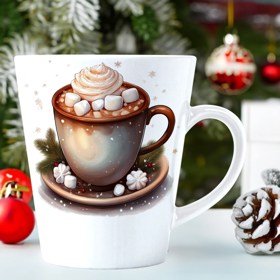 ŚWIĄTECZNY KUBEK LATTE 330ml PREZENT ŚWIĘTA ZIMOWY RENIFER JELEŃ MIKOŁAJ