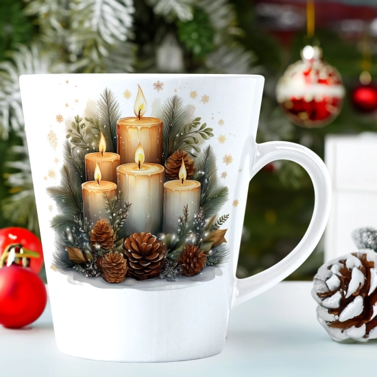 ŚWIĄTECZNY KUBEK LATTE 330ml PREZENT ŚWIĘTA ZIMOWY RENIFER JELEŃ MIKOŁAJ