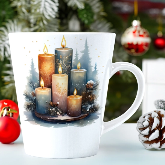 ŚWIĄTECZNY KUBEK LATTE 330ml PREZENT ŚWIĘTA ZIMOWY RENIFER JELEŃ MIKOŁAJ