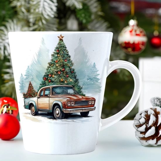 ŚWIĄTECZNY KUBEK LATTE 330ml PREZENT ŚWIĘTA ZIMOWY RENIFER JELEŃ MIKOŁAJ