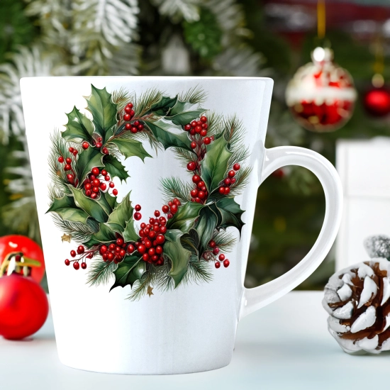 ŚWIĄTECZNY KUBEK LATTE 330ml PREZENT ŚWIĘTA ZIMOWY RENIFER JELEŃ MIKOŁAJ
