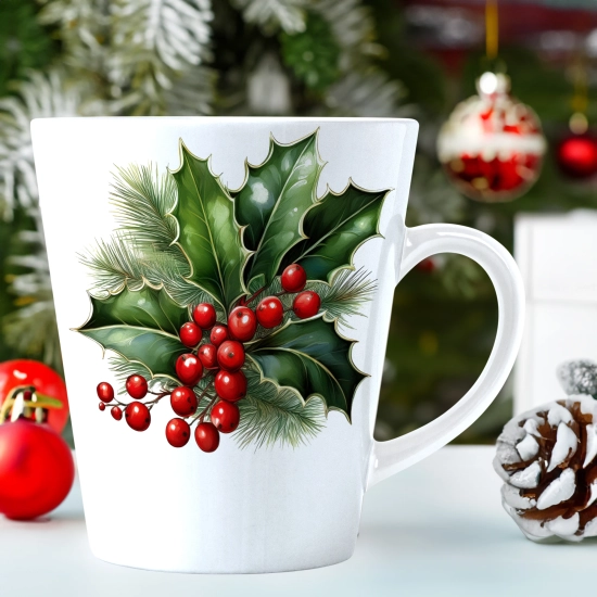 ŚWIĄTECZNY KUBEK LATTE 330ml PREZENT ŚWIĘTA ZIMOWY RENIFER JELEŃ MIKOŁAJ