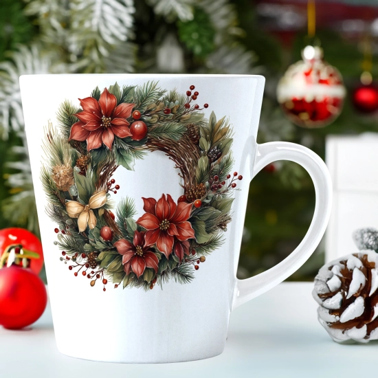 ŚWIĄTECZNY KUBEK LATTE 330ml PREZENT ŚWIĘTA ZIMOWY RENIFER JELEŃ MIKOŁAJ
