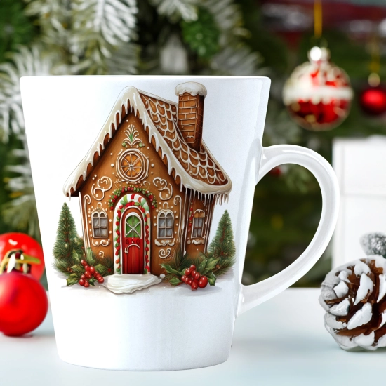 ŚWIĄTECZNY KUBEK LATTE 330ml PREZENT ŚWIĘTA ZIMOWY RENIFER JELEŃ MIKOŁAJ