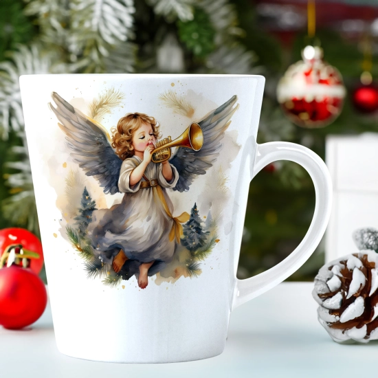 ŚWIĄTECZNY KUBEK LATTE 330ml PREZENT ŚWIĘTA ZIMOWY RENIFER JELEŃ MIKOŁAJ