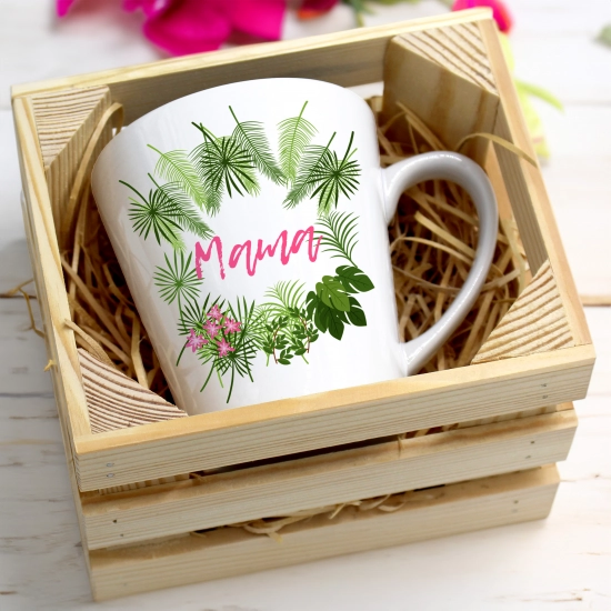 KUBEK LATTE 330ml W SKRZYNCE DLA MAMY PREZENT DZIEŃ MATKI MAMA MAMUSIA