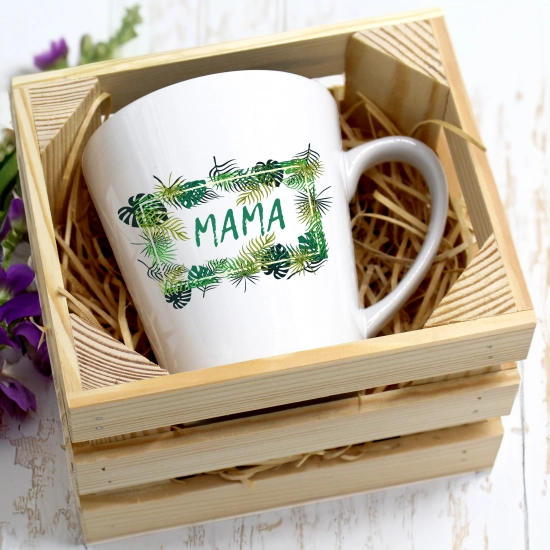 KUBEK LATTE 330ml W SKRZYNCE DLA MAMY PREZENT DZIEŃ MATKI MAMA MAMUSIA