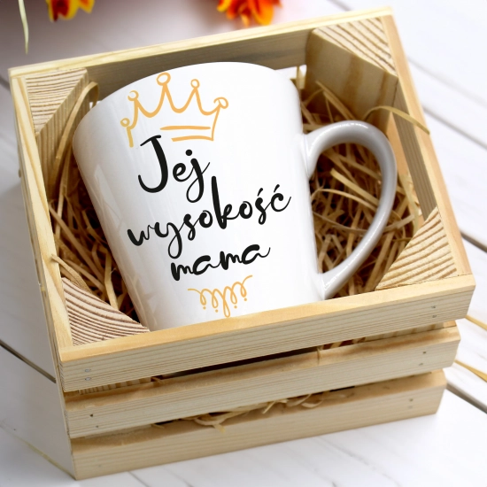 KUBEK LATTE 330ml W SKRZYNCE DLA MAMY PREZENT DZIEŃ MATKI MAMA MAMUSIA