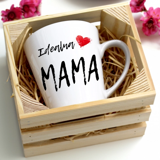 KUBEK LATTE 330ml W SKRZYNCE DLA MAMY PREZENT DZIEŃ MATKI MAMA MAMUSIA