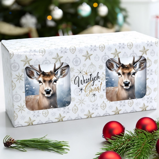 ŚWIĄTECZNY KOMPLET KUBKÓW 330ml NA PREZENT MIKOŁAJ ZESTAW ŚWIĘTA MIKOŁAJ