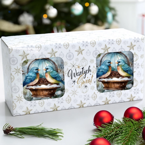 ŚWIĄTECZNY KOMPLET KUBKÓW 330ml NA PREZENT MIKOŁAJ ZESTAW ŚWIĘTA MIKOŁAJ