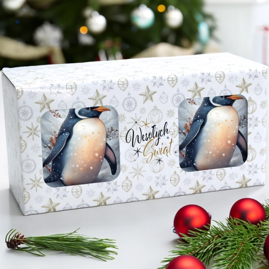 ŚWIĄTECZNY KOMPLET KUBKÓW 330ml NA PREZENT MIKOŁAJ ZESTAW ŚWIĘTA MIKOŁAJ