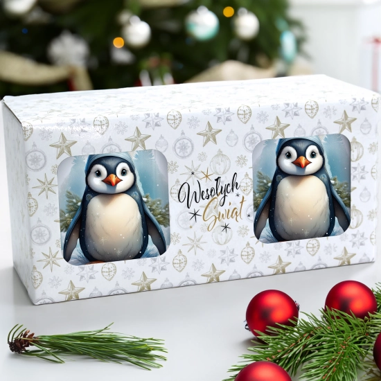 ŚWIĄTECZNY KOMPLET KUBKÓW 330ml NA PREZENT MIKOŁAJ ZESTAW ŚWIĘTA MIKOŁAJ