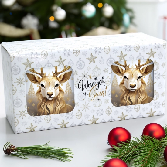 ŚWIĄTECZNY KOMPLET KUBKÓW 330ml NA PREZENT MIKOŁAJ ZESTAW ŚWIĘTA MIKOŁAJ