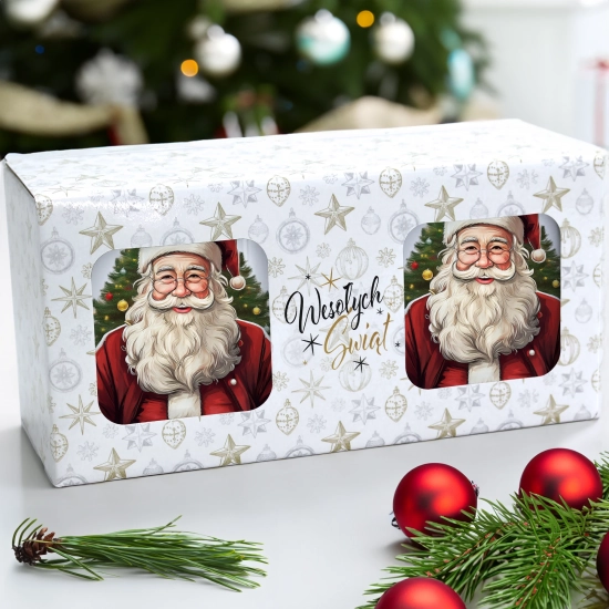 ŚWIĄTECZNY KOMPLET KUBKÓW 330ml NA PREZENT MIKOŁAJ ZESTAW ŚWIĘTA MIKOŁAJ