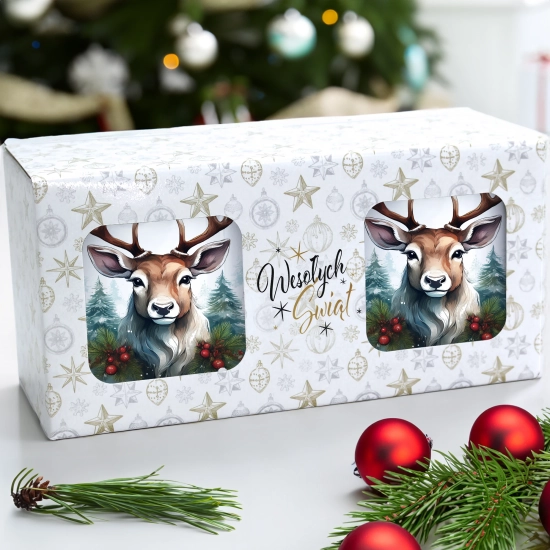 ŚWIĄTECZNY KOMPLET KUBKÓW 330ml NA PREZENT MIKOŁAJ ZESTAW ŚWIĘTA MIKOŁAJ