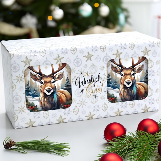 ŚWIĄTECZNY KOMPLET KUBKÓW 330ml NA PREZENT MIKOŁAJ ZESTAW ŚWIĘTA MIKOŁAJ