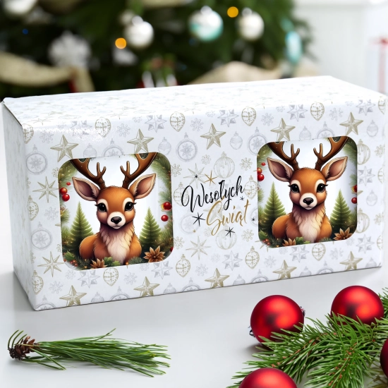 ŚWIĄTECZNY KOMPLET KUBKÓW 330ml NA PREZENT MIKOŁAJ ZESTAW ŚWIĘTA MIKOŁAJ