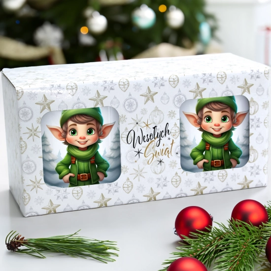 ŚWIĄTECZNY KOMPLET KUBKÓW 330ml NA PREZENT MIKOŁAJ ZESTAW ŚWIĘTA MIKOŁAJ