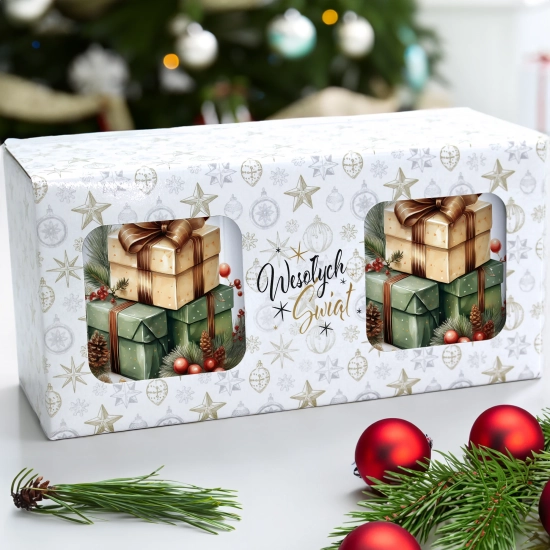 ŚWIĄTECZNY KOMPLET KUBKÓW 330ml NA PREZENT MIKOŁAJ ZESTAW ŚWIĘTA MIKOŁAJ