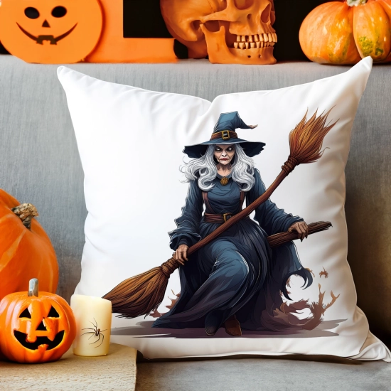 POSZEWKA DEKORACYJNA 40x40 JASIEK OZDOBNA HALLOWEENOWA HALLOWEEN CZAROWNICA