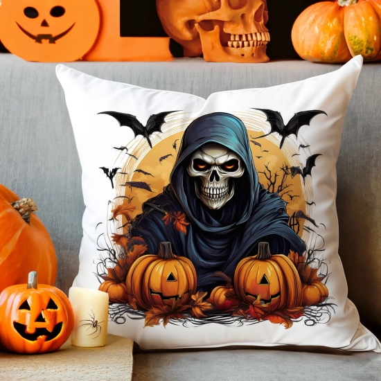 POSZEWKA DEKORACYJNA 40x40 JASIEK OZDOBNA HALLOWEENOWA HALLOWEEN DYNIE KOŚCIOTRUPWAMPIR