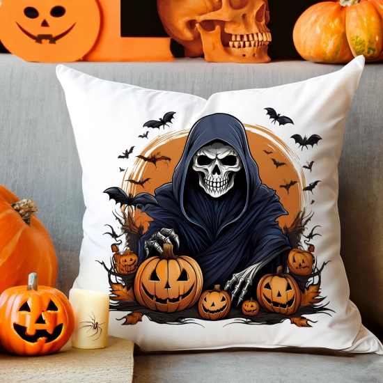 POSZEWKA DEKORACYJNA 40x40 JASIEK OZDOBNA HALLOWEENOWA HALLOWEEN DYNIE KOŚCIOTRUPWAMPIR