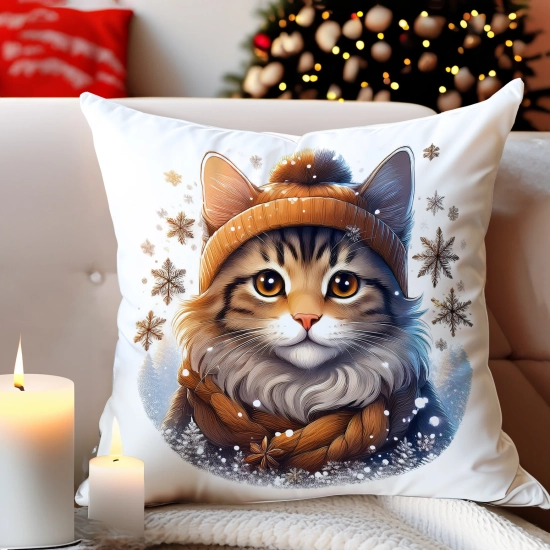 POSZEWKA DEKORACYJNA 40x40 JASIEK OZDOBNA ZIMOWA ŚWIĄTECZNA JELEŃ RENIFER