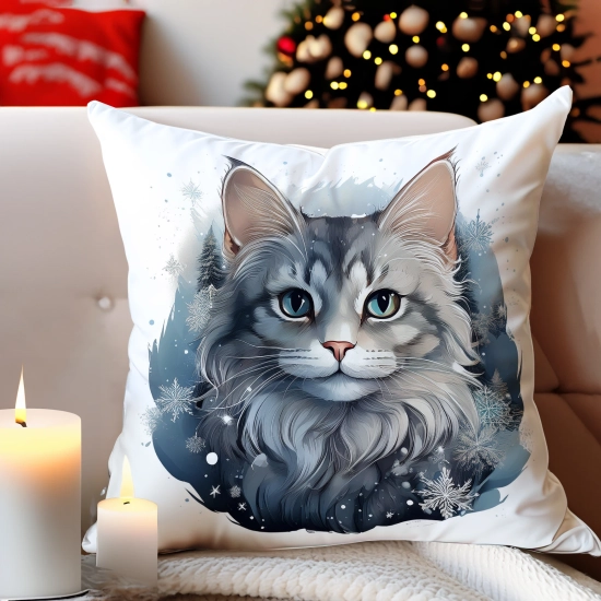 PODUSZKA DEKORACYJNA 40X40 ŚWIĄTECZNA PREZENT ZIMOWA OZDOBNA ŚWIĘTA RENIFER