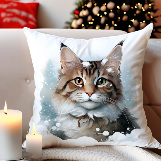 PODUSZKA DEKORACYJNA 40X40 ŚWIĄTECZNA PREZENT ZIMOWA OZDOBNA ŚWIĘTA RENIFER