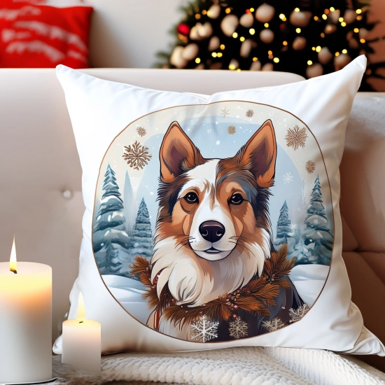 PODUSZKA DEKORACYJNA 40X40 ŚWIĄTECZNA PREZENT ZIMOWA OZDOBNA ŚWIĘTA RENIFER