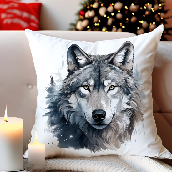 PODUSZKA DEKORACYJNA 40X40 ŚWIĄTECZNA PREZENT ZIMOWA OZDOBNA ŚWIĘTA RENIFER