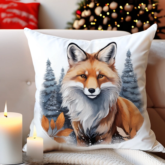 POSZEWKA DEKORACYJNA 40x40 JASIEK OZDOBNA ZIMOWA ŚWIĄTECZNA JELEŃ RENIFER