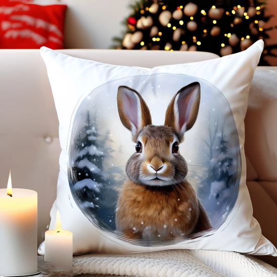 PODUSZKA DEKORACYJNA 40X40 ŚWIĄTECZNA PREZENT ZIMOWA OZDOBNA ŚWIĘTA RENIFER