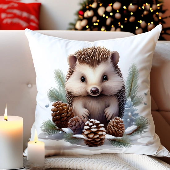 POSZEWKA DEKORACYJNA 40x40 JASIEK OZDOBNA ZIMOWA ŚWIĄTECZNA JELEŃ RENIFER