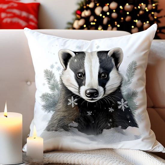 PODUSZKA DEKORACYJNA 40X40 ŚWIĄTECZNA PREZENT ZIMOWA OZDOBNA ŚWIĘTA RENIFER