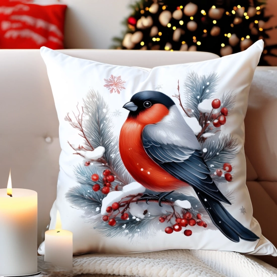 POSZEWKA DEKORACYJNA 40x40 JASIEK OZDOBNA ZIMOWA ŚWIĄTECZNA JELEŃ RENIFER