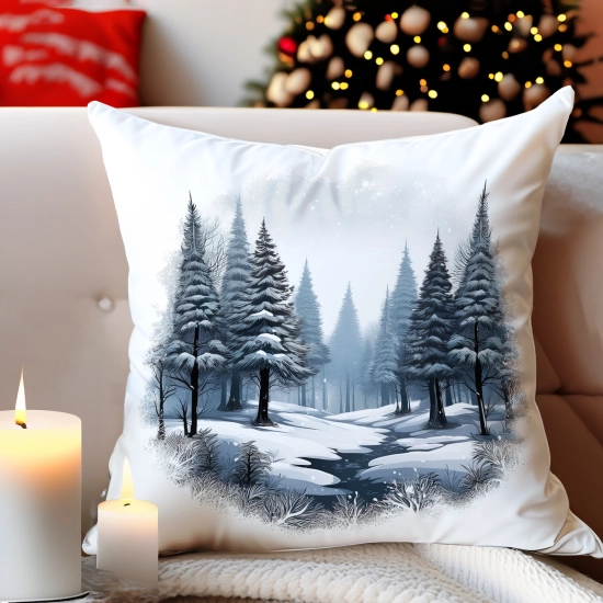 POSZEWKA DEKORACYJNA 40x40 JASIEK OZDOBNA ZIMOWA ŚWIĄTECZNA JELEŃ RENIFER