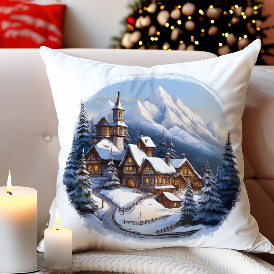 POSZEWKA DEKORACYJNA 40x40 JASIEK OZDOBNA ZIMOWA ŚWIĄTECZNA JELEŃ RENIFER