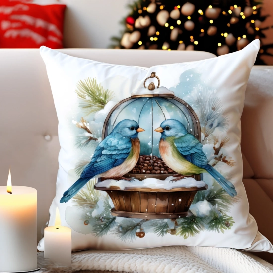 PODUSZKA DEKORACYJNA 40X40 ŚWIĄTECZNA PREZENT ZIMOWA OZDOBNA ŚWIĘTA RENIFER