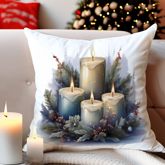 POSZEWKA DEKORACYJNA 40x40 JASIEK OZDOBNA ZIMOWA ŚWIĄTECZNA JELEŃ RENIFER