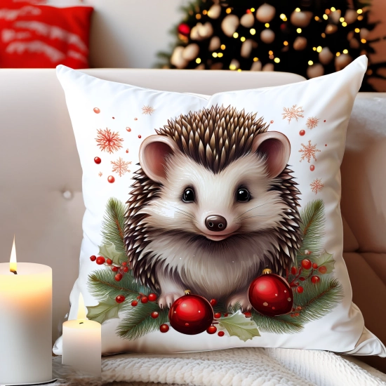 POSZEWKA DEKORACYJNA 40x40 JASIEK OZDOBNA ZIMOWA ŚWIĄTECZNA JELEŃ RENIFER