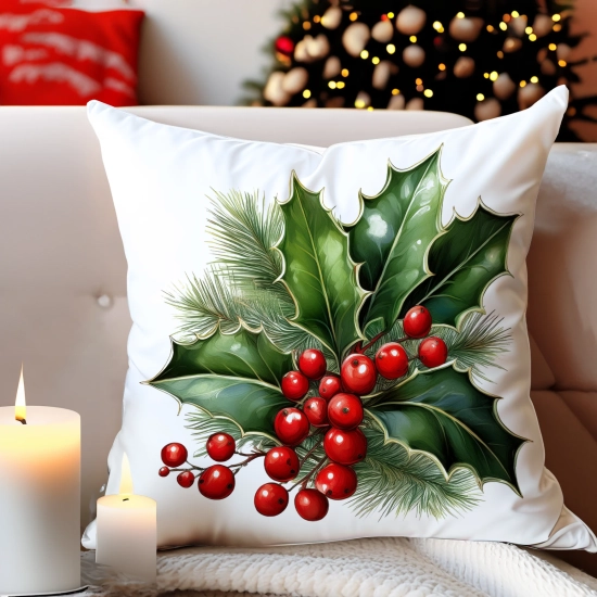 POSZEWKA DEKORACYJNA ŚWIĄTECZNA VELVET 40x40 WELUROWA ZIMOWA JELEŃ RENIFER