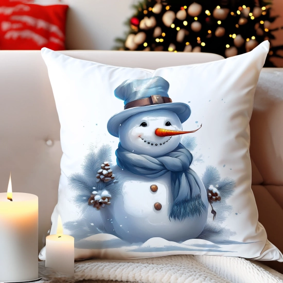 POSZEWKA DEKORACYJNA ŚWIĄTECZNA VELVET 40x40 WELUROWA ZIMOWA JELEŃ RENIFER