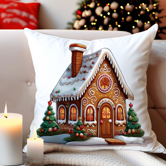 POSZEWKA DEKORACYJNA 40x40 JASIEK OZDOBNA ZIMOWA ŚWIĄTECZNA JELEŃ RENIFER