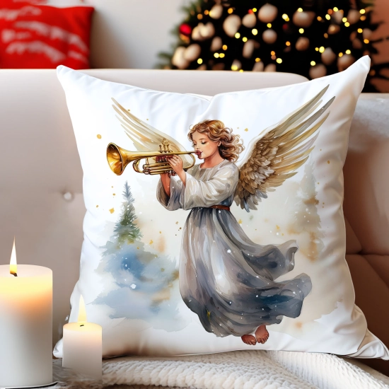 POSZEWKA DEKORACYJNA ŚWIĄTECZNA VELVET 40x40 WELUROWA ZIMOWA JELEŃ RENIFER