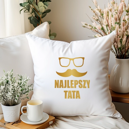 KOMPLET DLA TATY PODUSZKA 40X40CM + KUBEK 330ml NA PREZENT DZIEŃ OJCA TATA